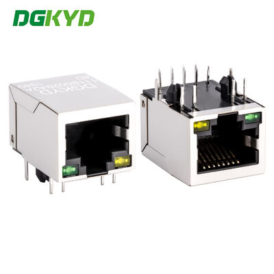 RJ45 Ethernet مدمجة 100Mbps المرفق الأفقي المقبس الإناث DGKYD111B002BA2A4D