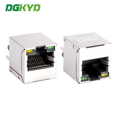 DGKYD511B084AB1A8D المحول الرأسي RJ45 100Mbps المرشح المتكامل كريستال رأس الشبكة