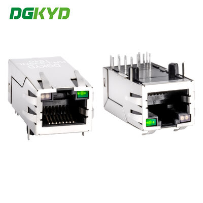 KRJ-339NL 33mm الطول cat6 جيجابيت rj45 مغطى المرفق / وصلة مغناطيسية متكاملة