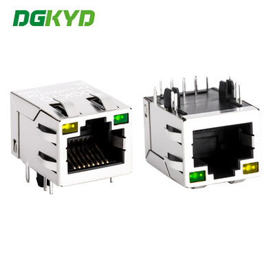 مدخل جانبي RJ45 جاك مغناطيسي مع LED لتطبيقات 100Mb Ethernet KRJ-H001YGENL