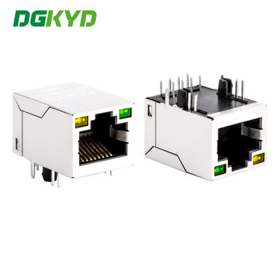 وصلة إثنر CAT5e RJ45 الزاوية اليمنى مع LED ومرشح الشبكة للشبكات عالية الأداء