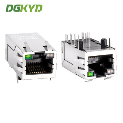 جاك RJ45 المزود بالدرع مع فلتر إيثيرنت متكامل لتطبيقات الشبكة 100Mbps