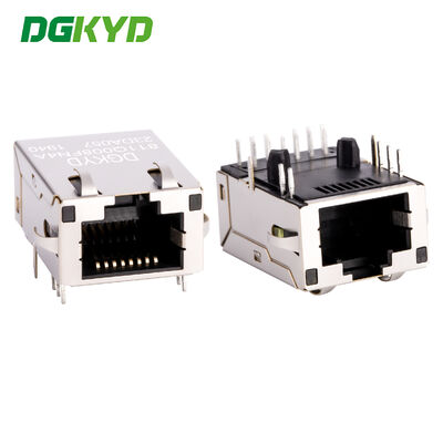 ربط صناعي جيجابيت 12 دبوس RJ45 محمي جاك إناثي لمواجهة شبكة إيثيرنت
