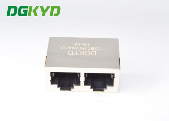 1x2 8P8C صافي مقبس 10M RJ45 موصل الشبكة