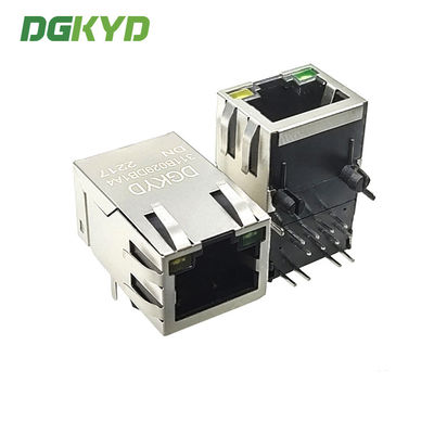 DGKYD311B029DB1A4DN PCB Mount مغناطيس متكامل RJ45 جاك وحدة تبويب Cat5 مقبس إيثرنت OEM